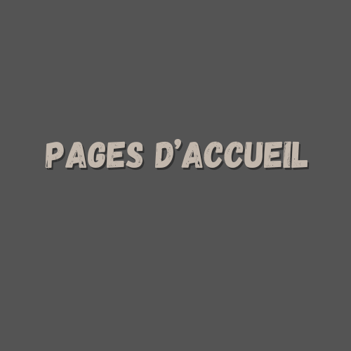 Page d'accueil